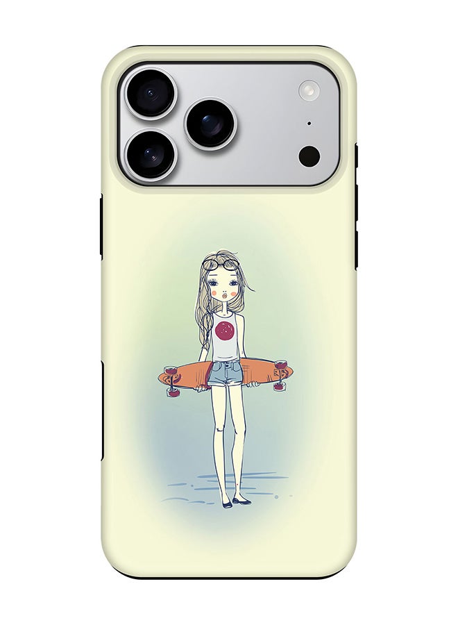 Stylizedd Tough Pro Magnetic Case for iPhone 17 Pro Max, Dual Layer hybrid PC + TPU Mobile Cover Matte - Skater Girl - Image 1