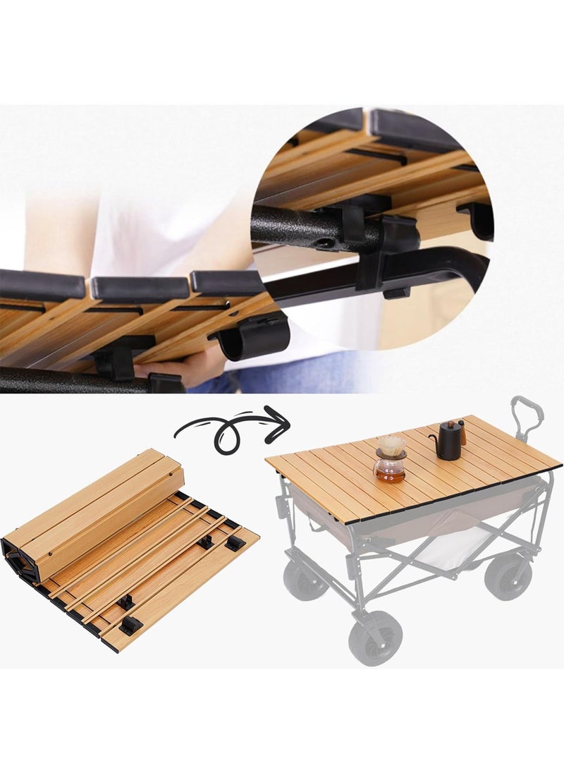RENOVO - Garden Cart Folding Trolley - Practical Trolley for Transporting Items and Materials Outdoors with Cover to Convert It into a Table - Image 1
