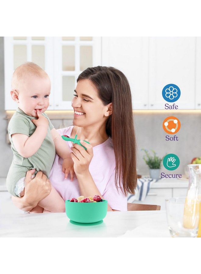 SPERRIC Suction Bowl with Lids and Spoons, Extra Strong Baby Suction Bowls, Baby Bowls 0-6 Months, Infant Babies & Toddler, BPA Free Baby Bowls, Silicone Baby Feeding Set, Baby Feeding Essentials - Image 5
