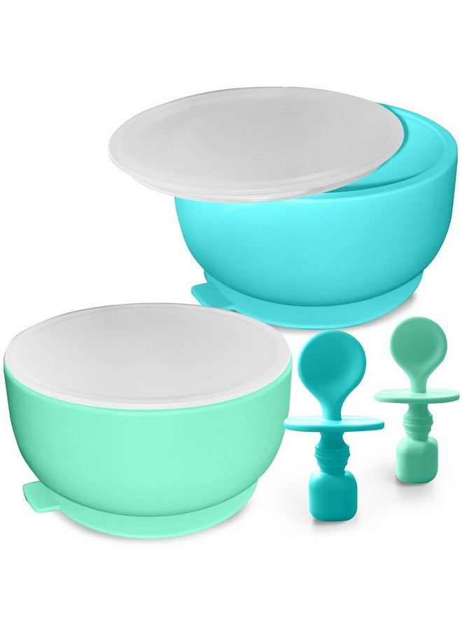 SPERRIC Suction Bowl with Lids and Spoons, Extra Strong Baby Suction Bowls, Baby Bowls 0-6 Months, Infant Babies & Toddler, BPA Free Baby Bowls, Silicone Baby Feeding Set, Baby Feeding Essentials - Image 1