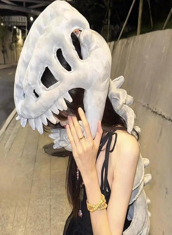 TechMax Solution Kids Adults Spinosaurus Plush Dino Outfit 3D Dinosaur Skeleton Hat Performance Prop with Dinosaur Voice - Image 3