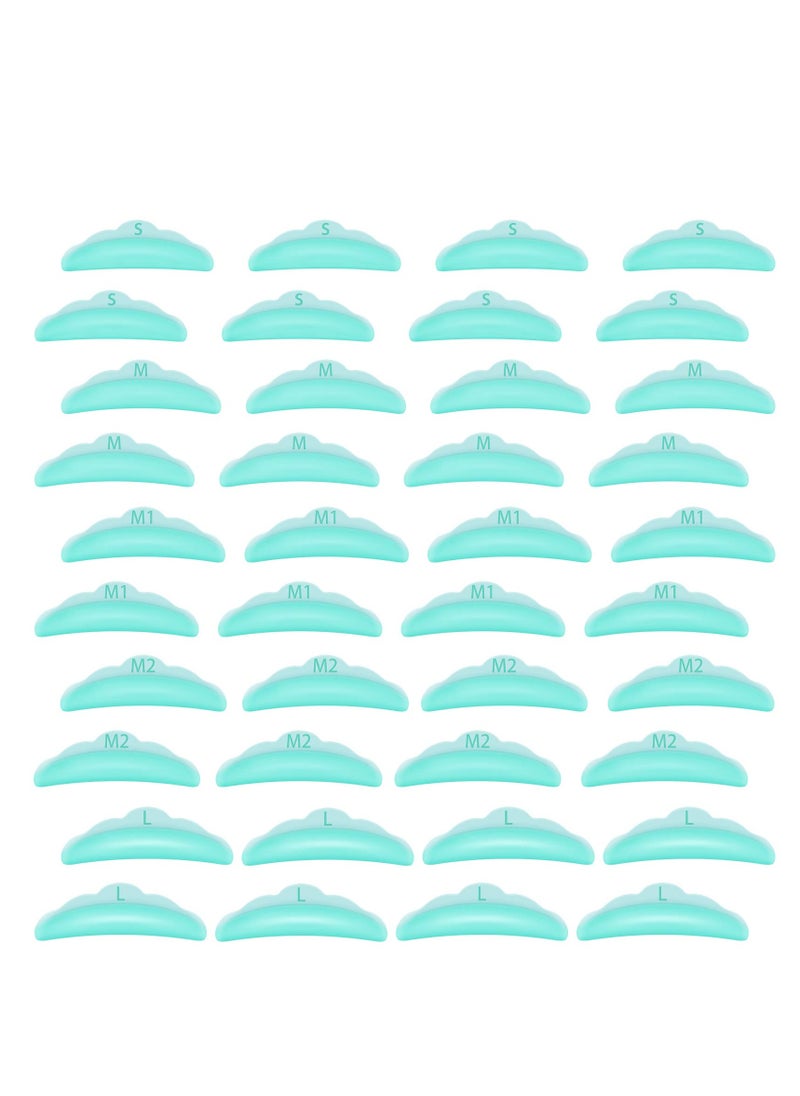 SYOSI 40 Pieces Eyelash Perming Curler Perm Pad Reusable Eyelash Perm Silicone Pads 5 Sizes Eyelash Lift Rods Makeup Beauty Tool for Different Length Eyelashes Lifting  - Image 1