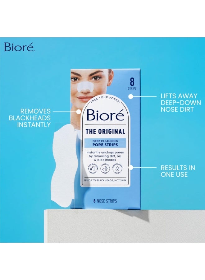 Biore Bioré Original Blackhead Remover Strips, Deep Cleansing Nose Strips With Instant Pore Unclogging, Features C-Bond Technology, Oil-Free, Non-Comedogenic Use, 14 Count - Image 5