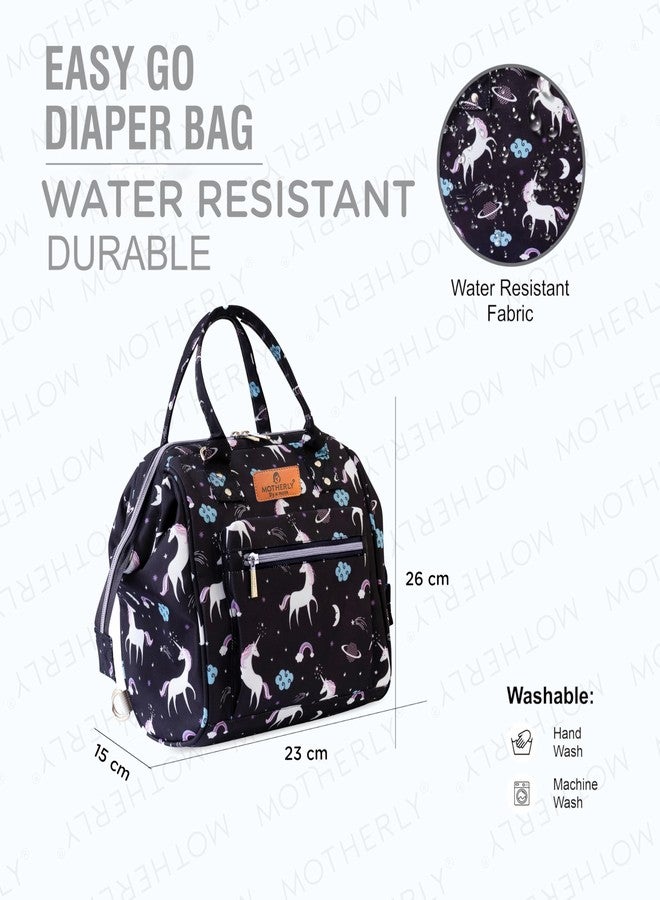 Motherly Nano Diaper Bag for Mothers for Travel - Combo Set with Accessories | Baby Bag for Mother Travel | Diaper Bag for Baby (Unicorn Black) - Image 4