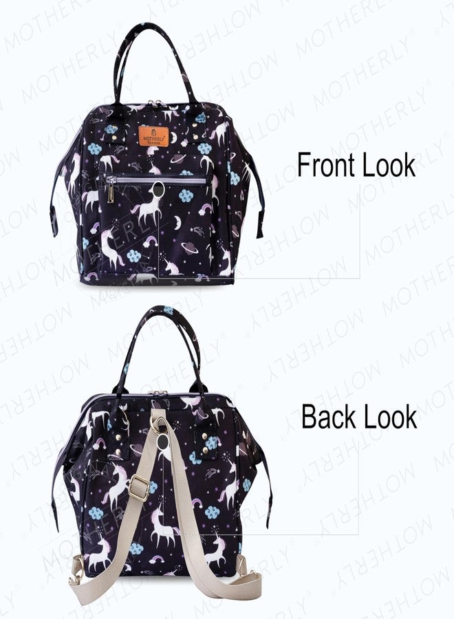 Motherly Nano Diaper Bag for Mothers for Travel - Combo Set with Accessories | Baby Bag for Mother Travel | Diaper Bag for Baby (Unicorn Black) - Image 5