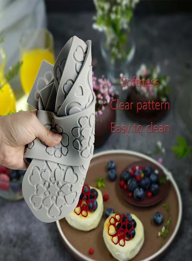 Acxydm 4PCS Heart Silicone Mold,Acxydm Heart Chocolate Molds Hearts Tuile Molds,Fondant Chocolate Molds Set with Love,3D Love Silicone Mold Candy Lace Silica Molds for Making Sugar Craft,Cupcakes - Image 3