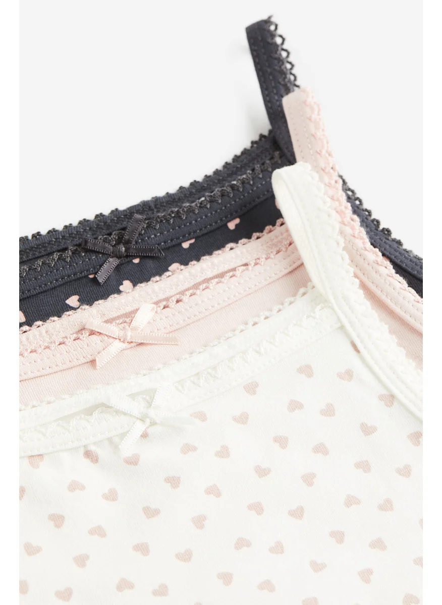 H&M 3-Pack Jersey Strappy Tops