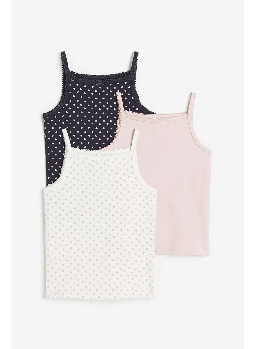 H&M 3-Pack Jersey Strappy Tops