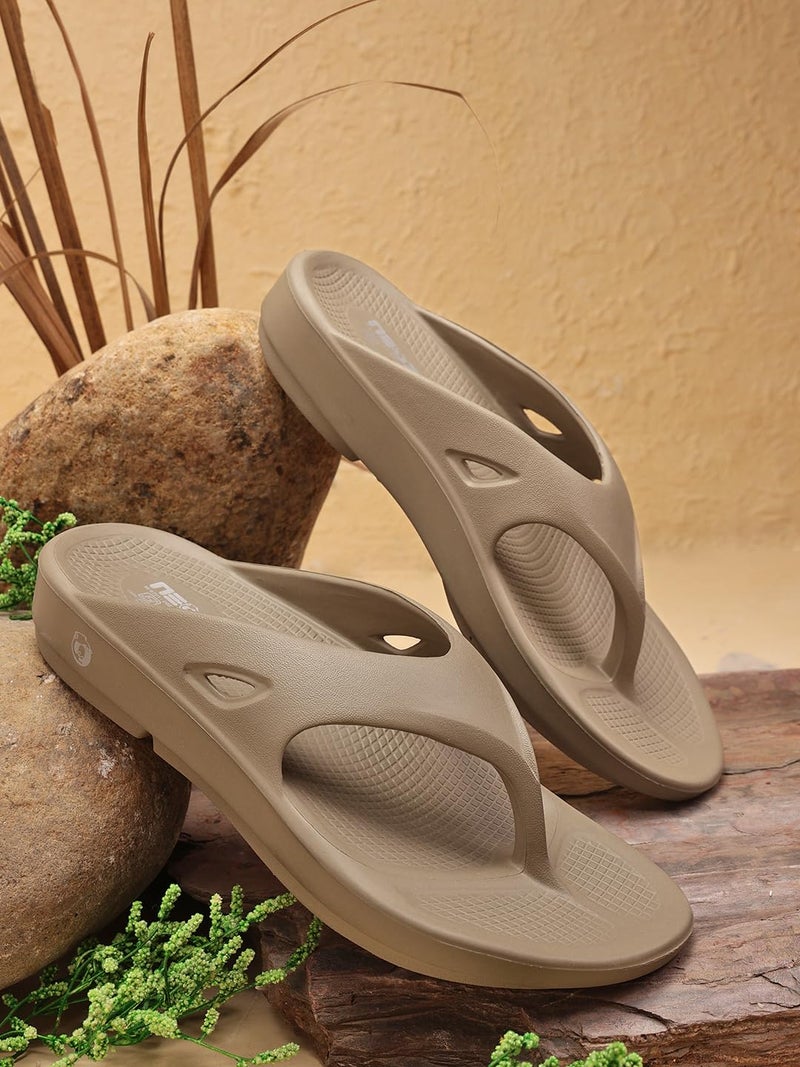 NEOZ Ultra Soft Women's Slippers with Cushion FootBed for Adult | Comfortable & Light Weight| Stylish & Anti-Skid| Waterproof & Everyday Flip Flops for Ladies/Girls, W-CLASSIC-BRONZO_7 - Image 2