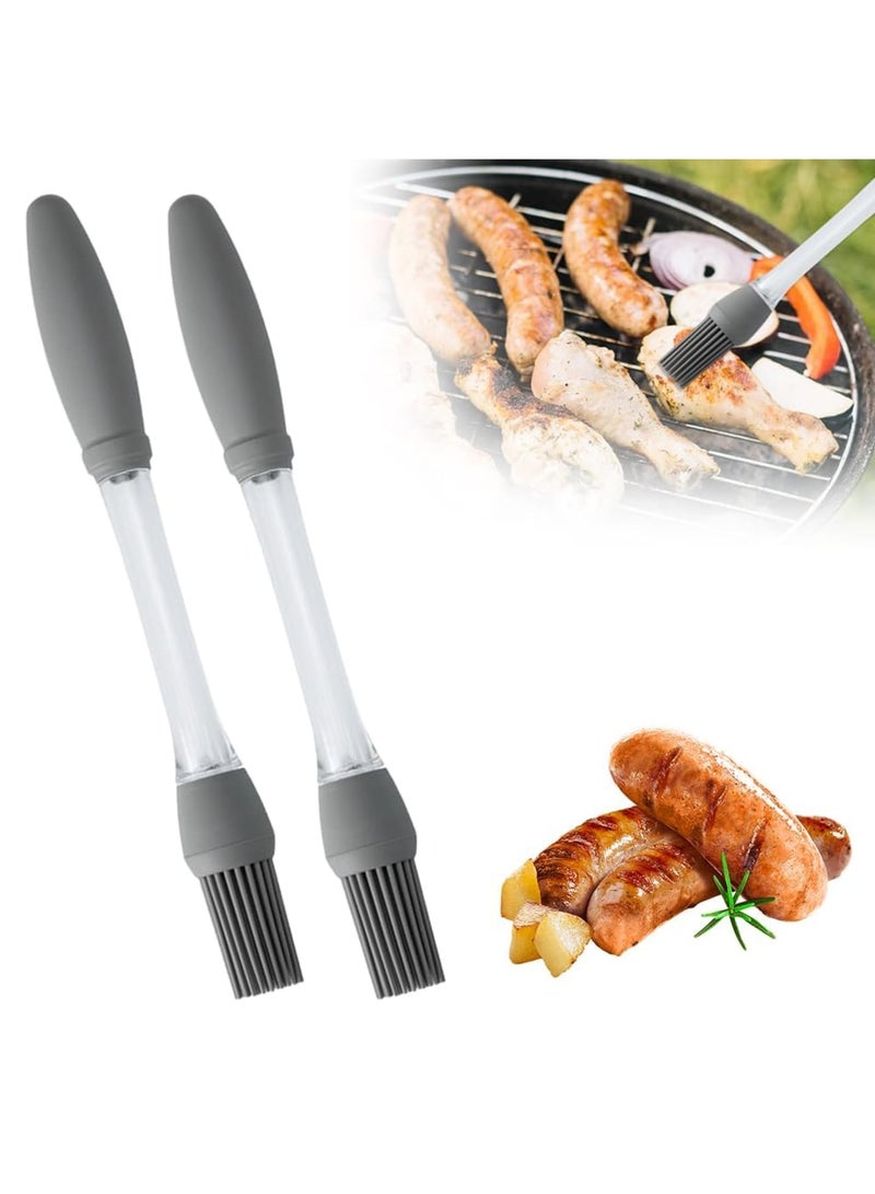 SYOSI Silicone Oil Brush,Basting Pastry Brush for BBQ Grilling Baking, Heat Resistant Spread Oil Butter Sauce for Cooking, for Kitchen Gadget Home Outdoor Use (2 Pcs) - Image 1