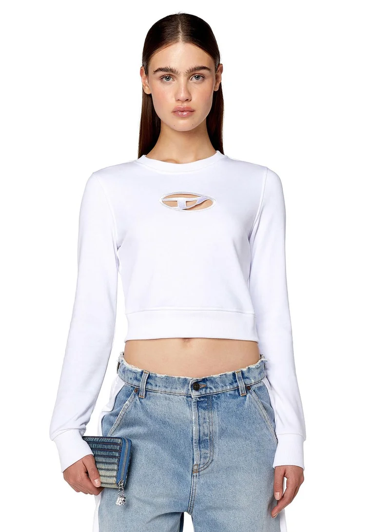 DIESEL Crew Neck Logo Crop Sweater