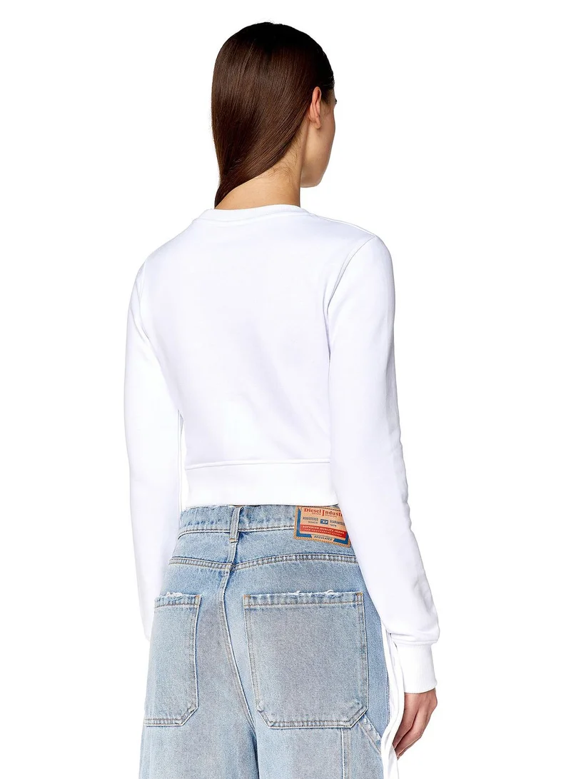 DIESEL Crew Neck Logo Crop Sweater