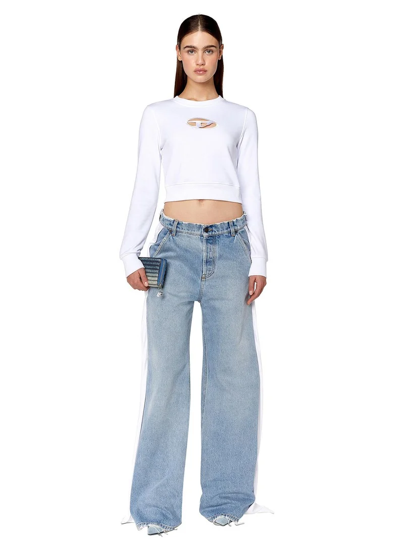 DIESEL Crew Neck Logo Crop Sweater