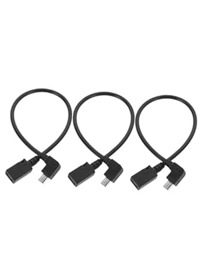 كابل جادبيبايارتي بزاوية قائمة USB 3 قطع للشحن السريع ونقل البيانات - Image 1