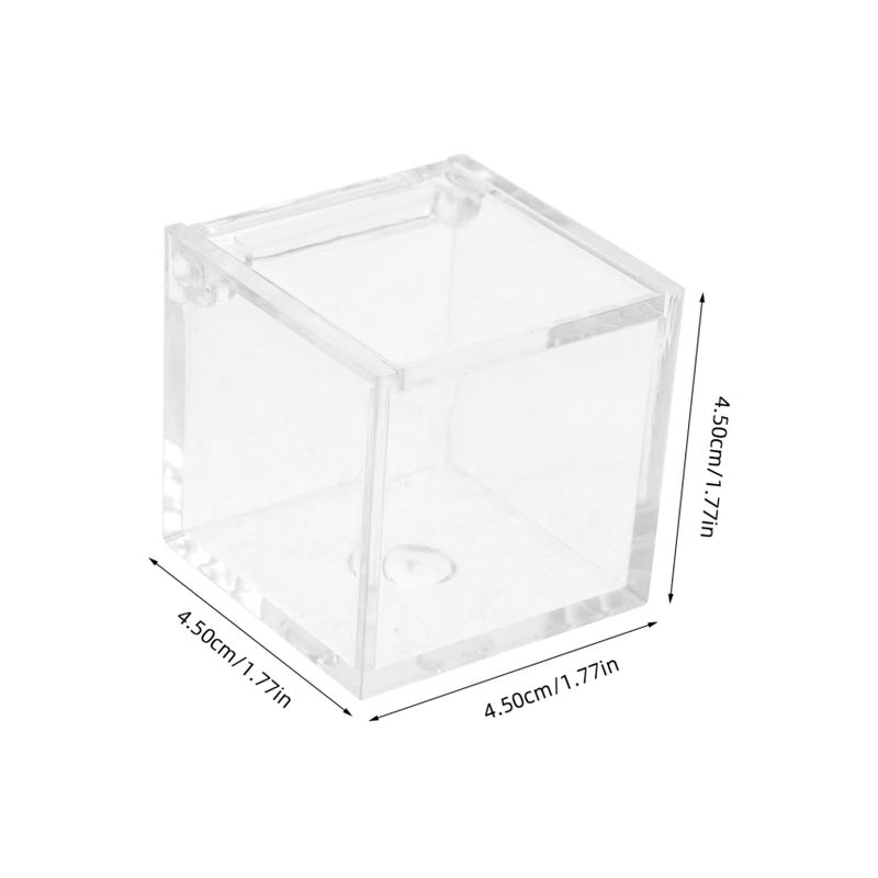 6Pcs Clear Plastic Candy Organizer Box With Flip Lid For Party Wedding Storage - Image 3