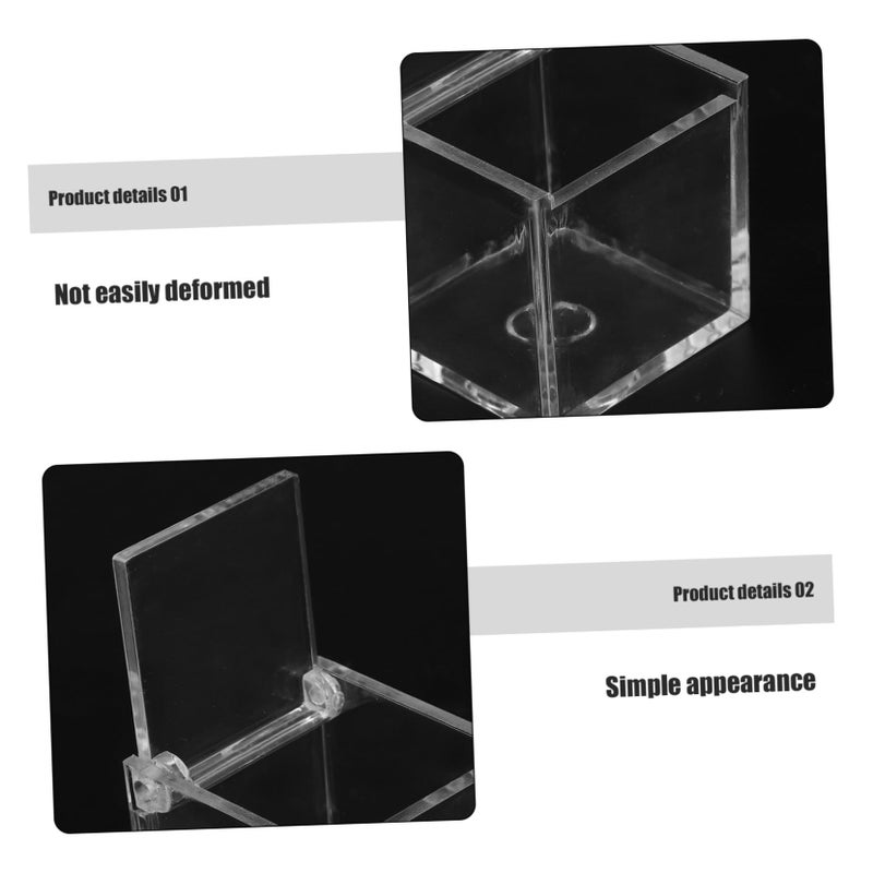 6Pcs Clear Plastic Candy Organizer Box With Flip Lid For Party Wedding Storage - Image 4