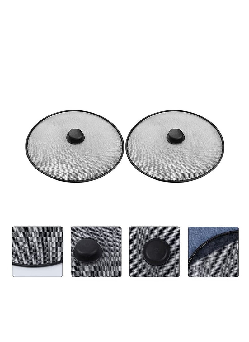 KASTWAVE 2Pcs Splatter Screen for Frying Pan Stainless Steel Fine Mesh Grease Splatter Guard Oil Splatter Screen Guard for Frying Pan Cooking Kitchen Gadget  - Image 4