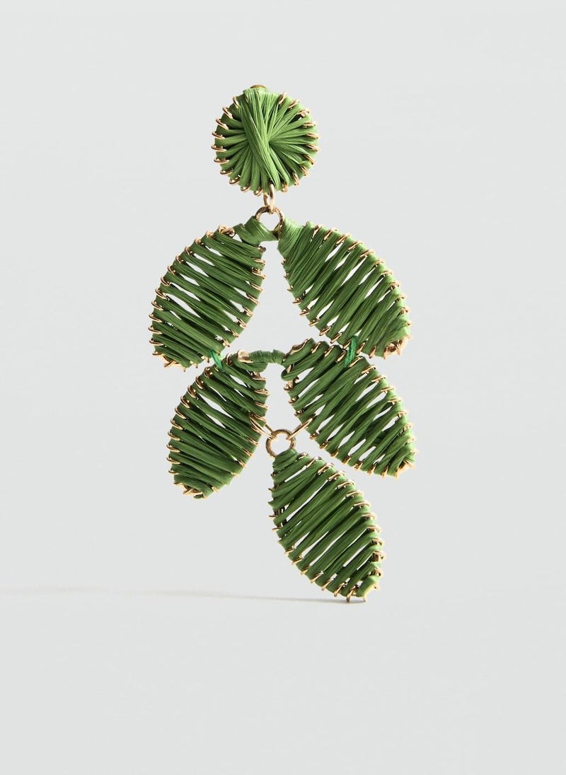 MANGO - Long Floral Design Earrings - Image 1