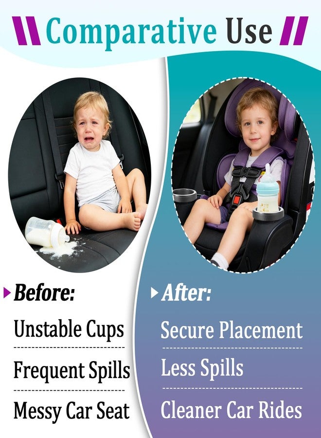 Joworthy 2 Pcs Cup Holder Replacements Compatible with Britax One4Life Car Seats, Single Cup Holder for Child Car Seats, Dishwasher Safe, Easy Snap Installation Durable(Black) - Image 4