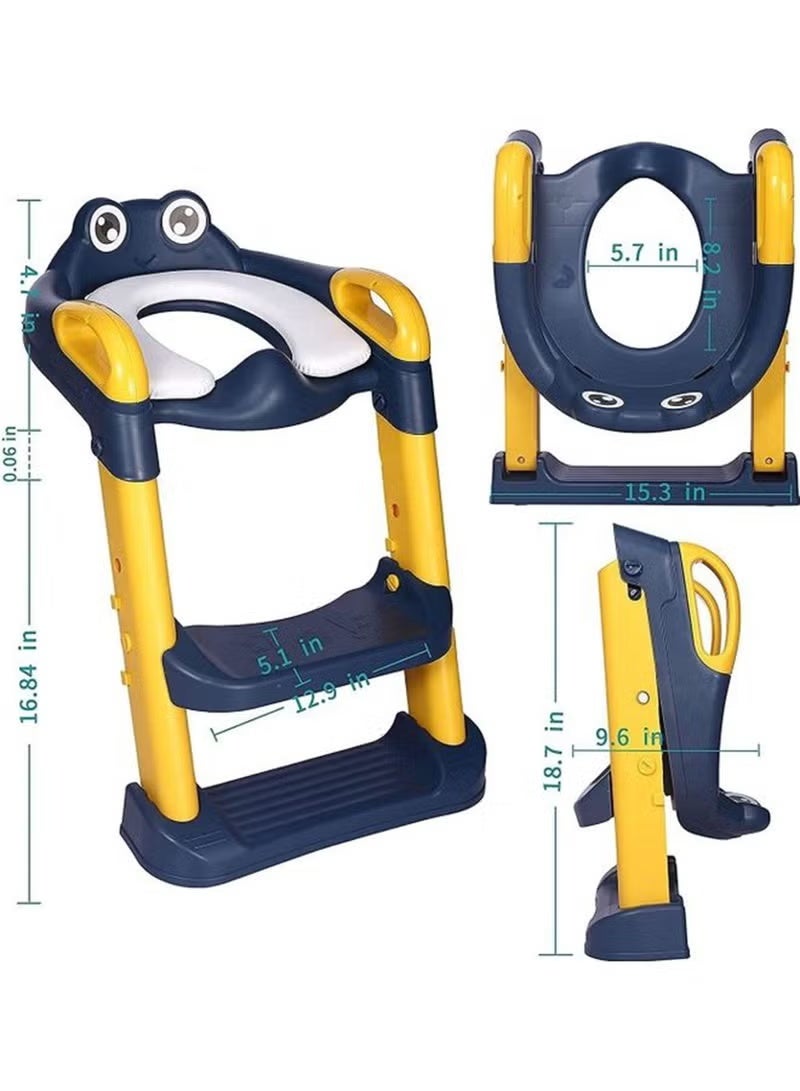 COYO Foldable Toilet Training Seat With Adjustable Step Stool Ladder - Image 3