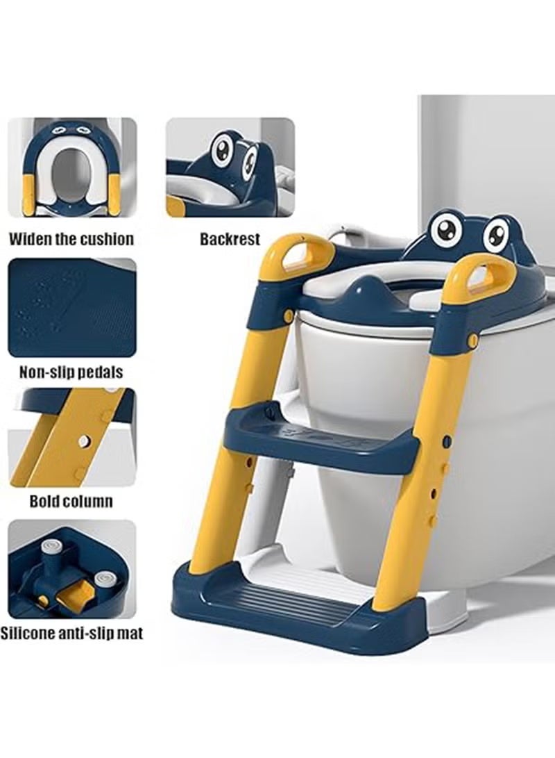 COYO Foldable Toilet Training Seat With Adjustable Step Stool Ladder - Image 2