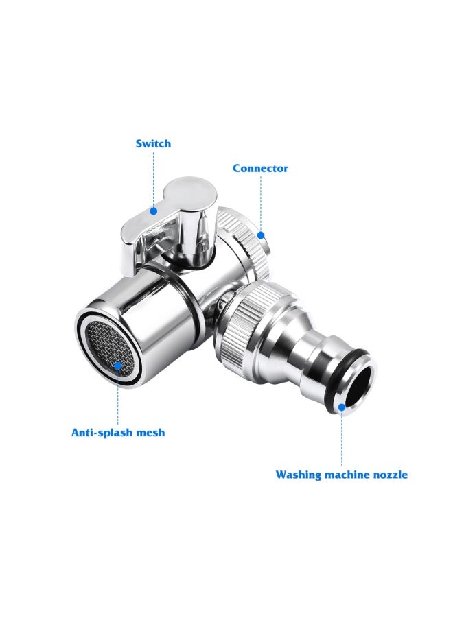 2Pieces Sink Faucet Diverter Valve With Aerator And Male Threaded Adapter Faucet Adapter For Washing Machine Hose Attachment Faucet Connector For Water Diversion - pzsku/Z1D8EA1674F02F736104DZ/45/_/1721308240/3f3da043-42fa-4276-ad7d-cf9961d3043a