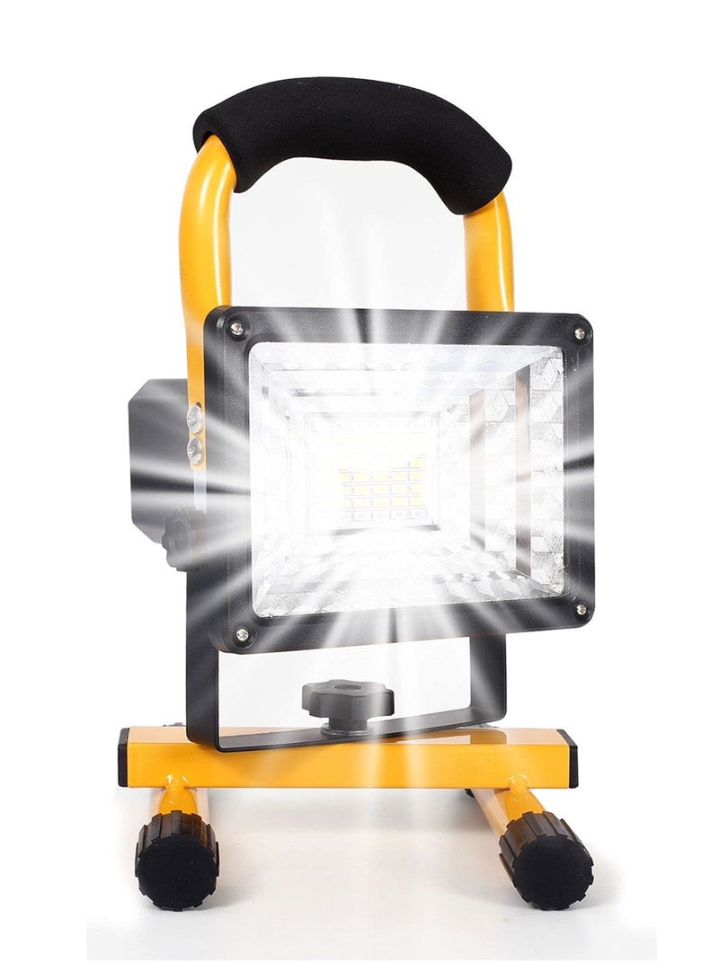 Portable LED Work Flood Light Black/White/Yellow - Image 2
