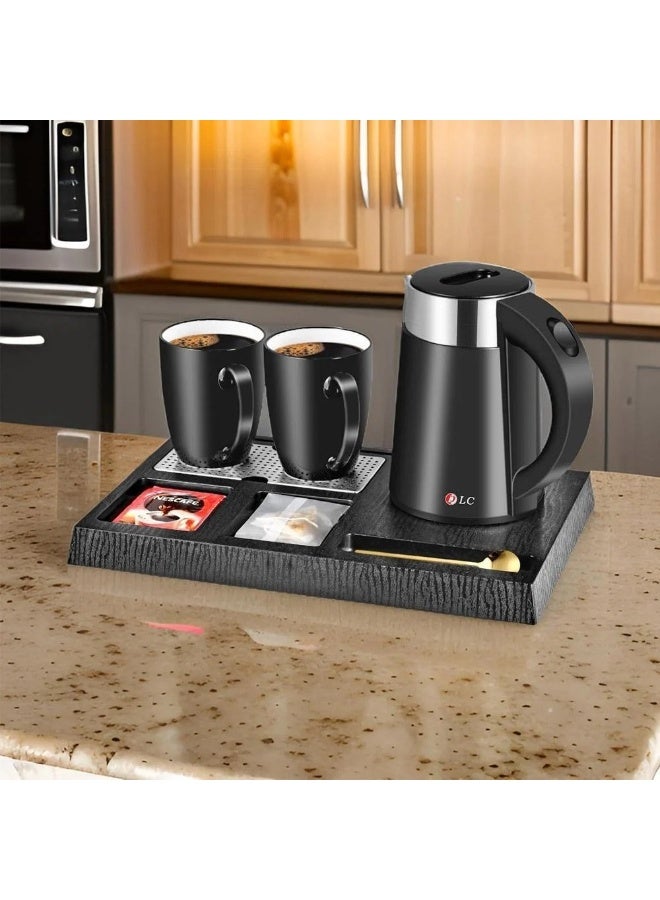 Water kettle set with 2 cups and base, 0.80 litre capacity - Image 1