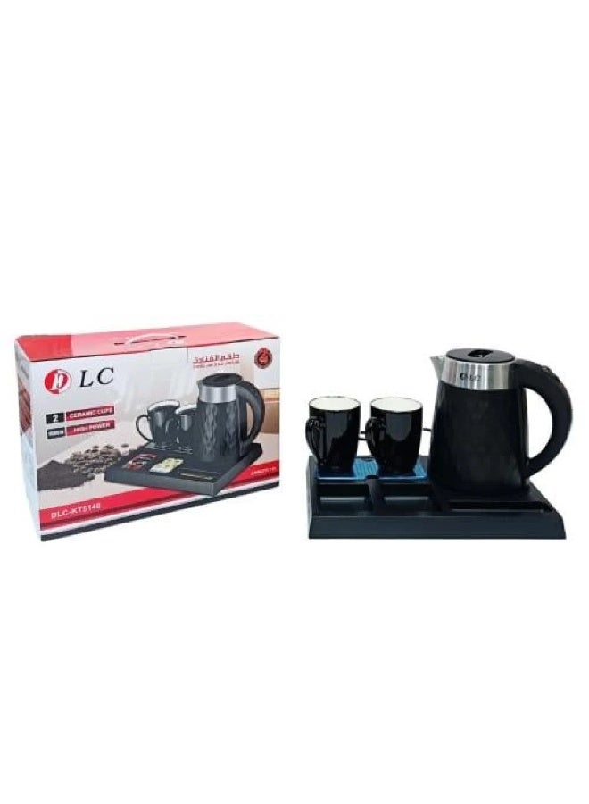 Water kettle set with 2 cups and base, 0.80 litre capacity - Image 2