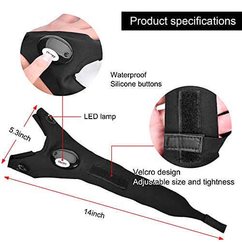 KUCHEY LED Flashlight Gloves Stocking Stuffers for Men Adults Gifts for Men Dad Birthday Gadgets Gifts Valentines Christmas for Him Boyfriend Husband Fishing Camping Repairing Tools - Image 3