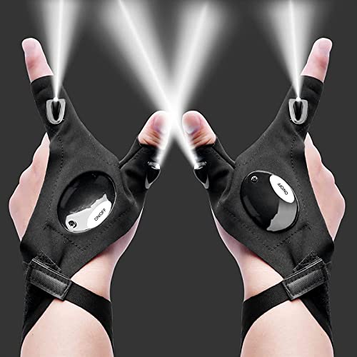 KUCHEY LED Flashlight Gloves Stocking Stuffers for Men Adults Gifts for Men Dad Birthday Gadgets Gifts Valentines Christmas for Him Boyfriend Husband Fishing Camping Repairing Tools - Image 1