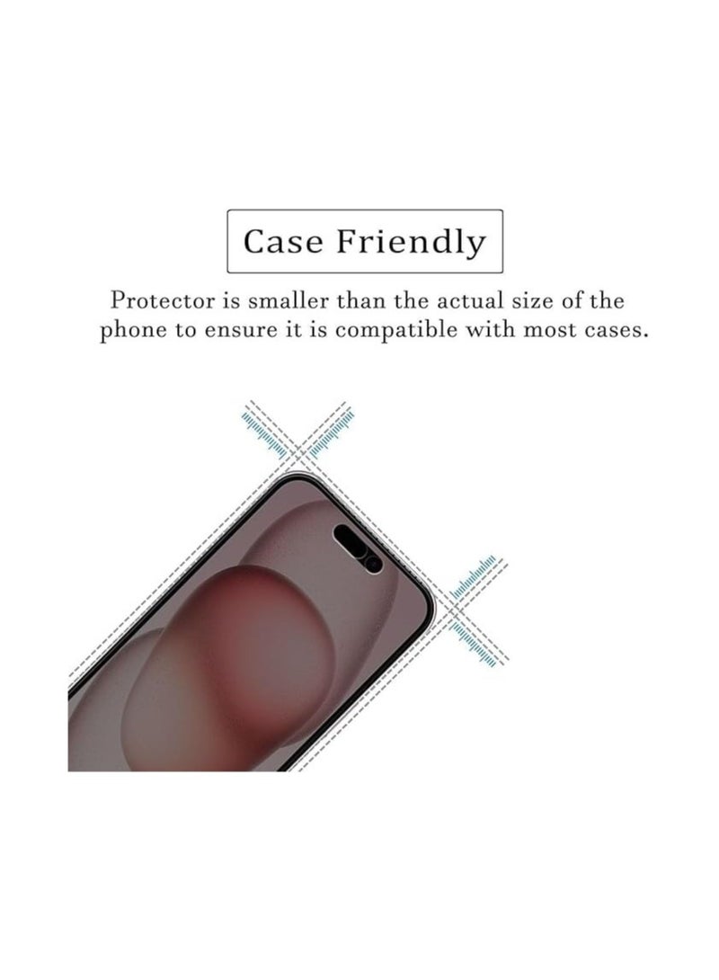 إلترازون واقي شاشة للخصوصية من السيراميك غير اللامع مضاد للتجسس لهاتف Iphone 15 Pro Max [ليس زجاجًا]، طبقة مرنة لاصقة كاملة مضادة للتجسس لهاتف Iphone 15 Pro Max 2023 أسود - Image 4