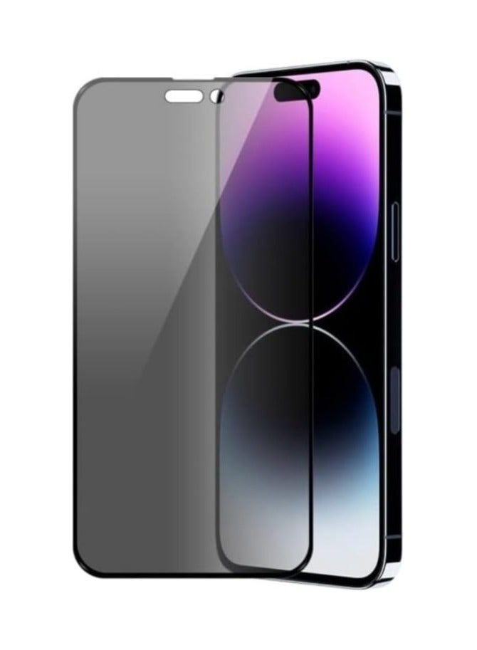 إلترازون واقي شاشة للخصوصية من السيراميك غير اللامع مضاد للتجسس لهاتف Iphone 15 Pro Max [ليس زجاجًا]، طبقة مرنة لاصقة كاملة مضادة للتجسس لهاتف Iphone 15 Pro Max 2023 أسود - Image 1