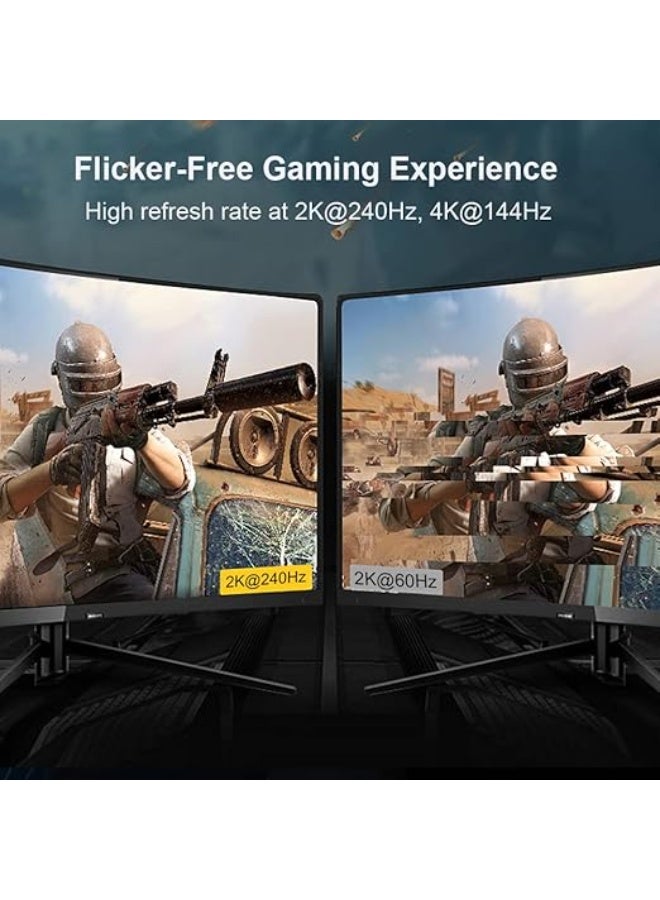 USB C to DisplayPort 1.4 Cable 6.6Ft - 8K @60Hz & 4K @144Hz - High-Performance Thunderbolt 3/4 to DP 1.4 Adapter - Image 2