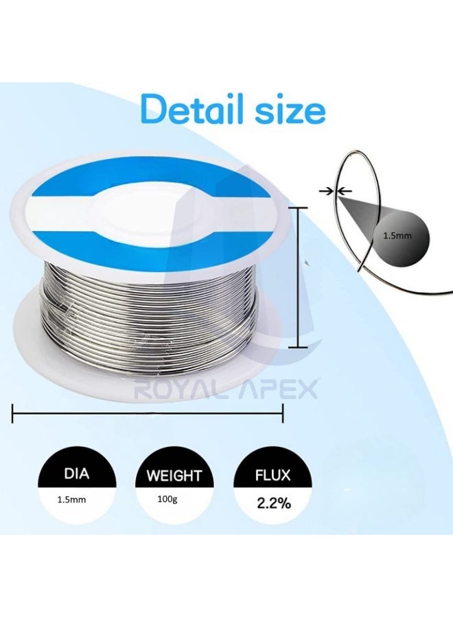 Royal Apex Lead-Free Soldering Wire With Rosin Core For Electrical Repairs, Diy, And Component Soldering (1.5Mm) - Image 2