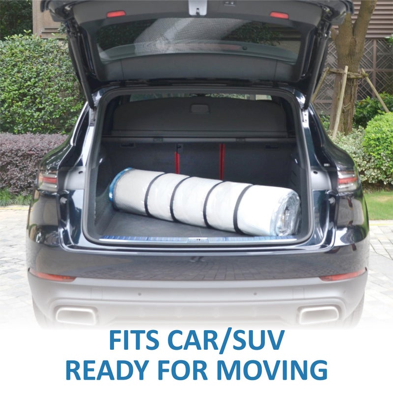 Storage Logic Twin/Twin-XL Foam Mattress Vacuum Bag with Blue Zipper, Vacuum Seal Mattress Bag, Straps Included - Image 4