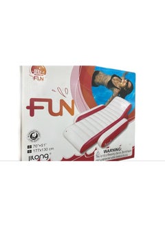 Fun White and Red PVC Inflatable Pool Float, Size: Standard  - Image 3