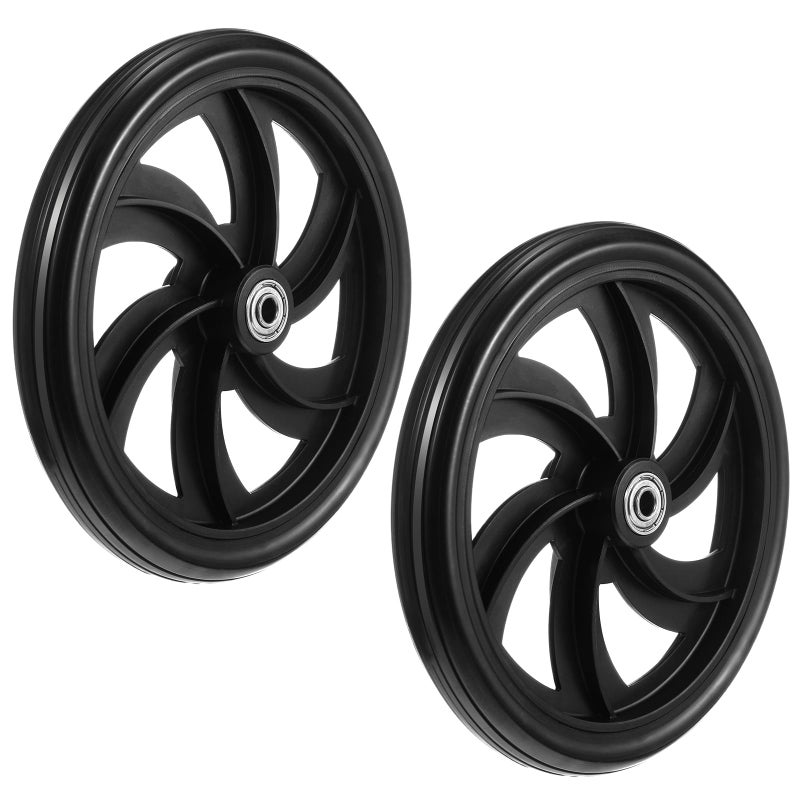 Datanly 2 Sets Replacement Wheelchair Wheels for Walkers 75 Inch Wheelchair Front Wheels Anti Slip Walker Rubber Replacement for Stroller Casters Rollers Accessories