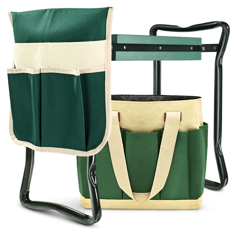KVR Garden Kneeler and Seat Heavy Duty, Upgraded Widened and Thickened Gardening Stools for Seniors, Foldable Gardening Bench Ergonomic Design, Effective Relief of Knee and Back Pain, Gift for Gardeners - Image 1