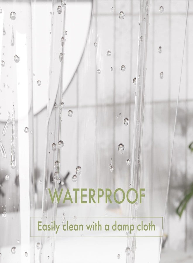 AmazerBath Camper Shower Curtain Liner, 72x65 Clear Shower Curtain Liner, Waterproof Plastic Shower Liner, Lightweight PEVA Shower Curtain for Bathroom with 3 Magnets and 12 Rustproof Metal Grommets - Image 5