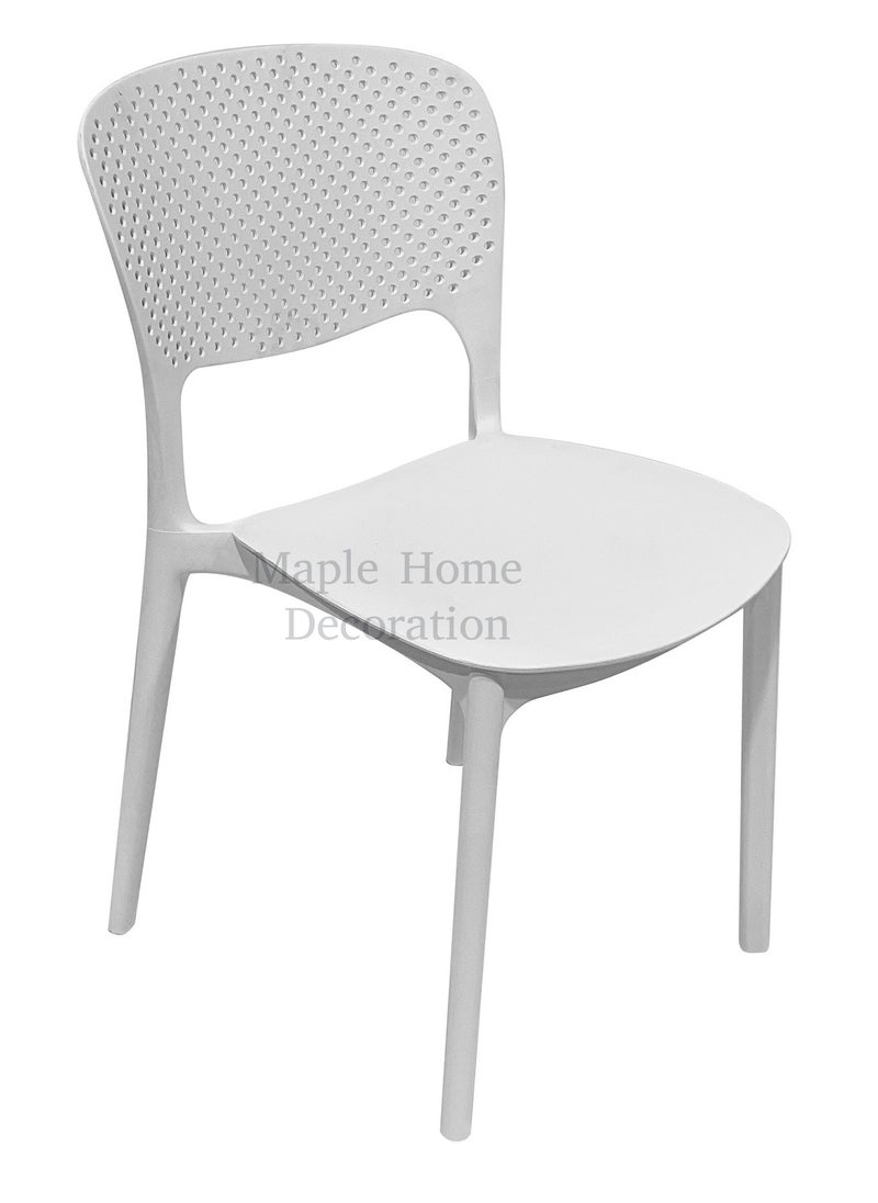 MAPLE HOME DECORATION Maple Home Dining Chairs Plastic Stacking Modern Molded Side Chair Kitchen Dining Room Chair Indoor Outdoor Furniture  - Image 1