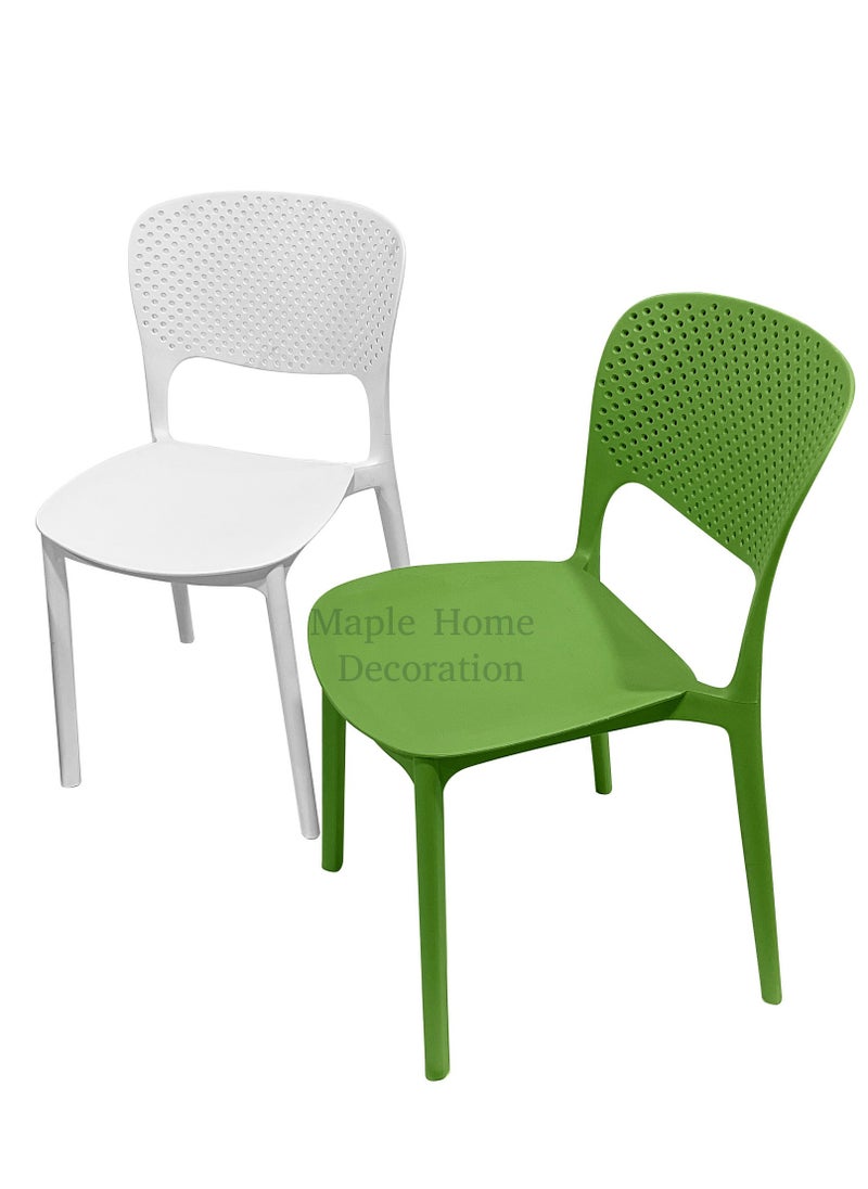 MAPLE HOME DECORATION Maple Home Dining Chairs Plastic Stacking Modern Molded Side Chair Kitchen Dining Room Chair Indoor Outdoor Furniture  - Image 2