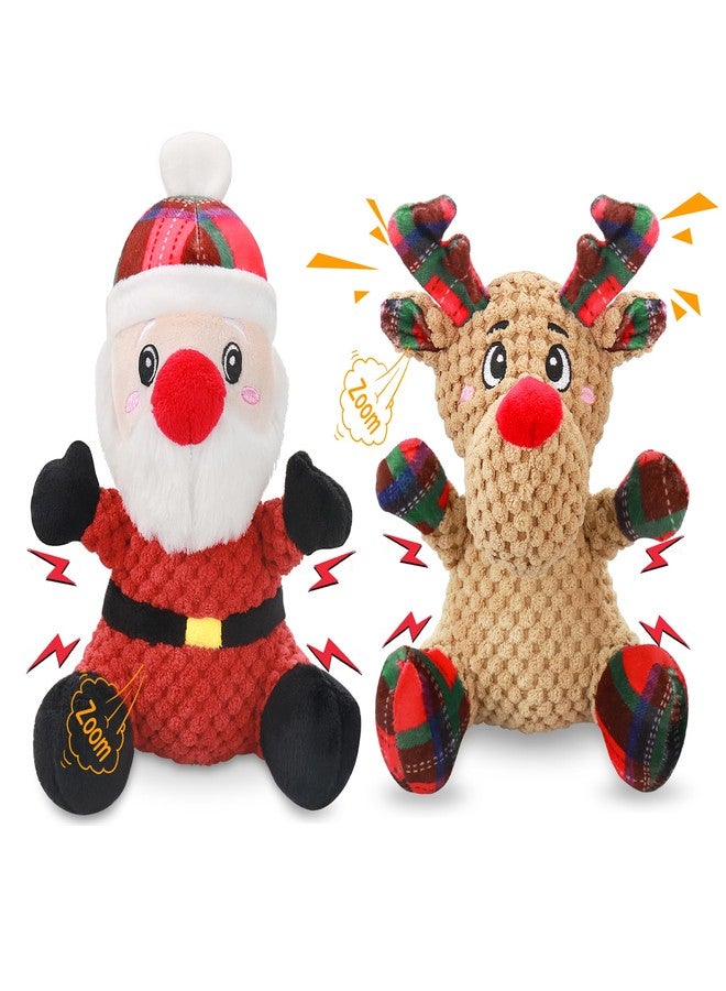 Newget Squeaky Dog Toys, 2 Pack Dog Chew Toys with Crinkle Paper for Puppy, Small, Medium, Large Dogs, Interactive Pet Holiday Toys for Training and Reducing Boredom - Image 1
