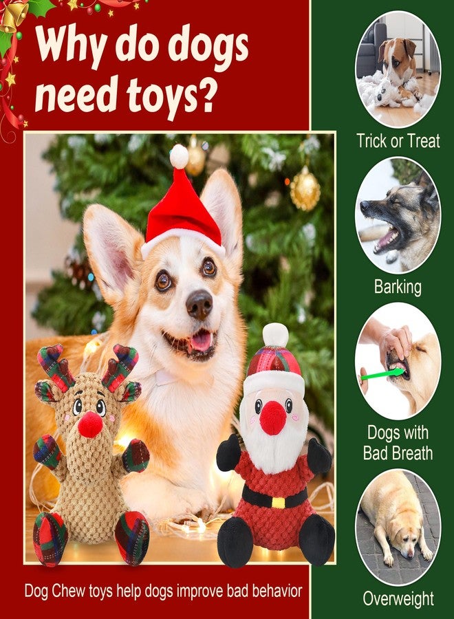 Newget Squeaky Dog Toys, 2 Pack Dog Chew Toys with Crinkle Paper for Puppy, Small, Medium, Large Dogs, Interactive Pet Holiday Toys for Training and Reducing Boredom - Image 4