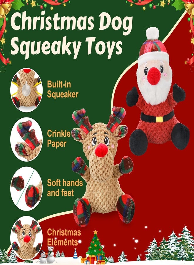 Newget Squeaky Dog Toys, 2 Pack Dog Chew Toys with Crinkle Paper for Puppy, Small, Medium, Large Dogs, Interactive Pet Holiday Toys for Training and Reducing Boredom - Image 2