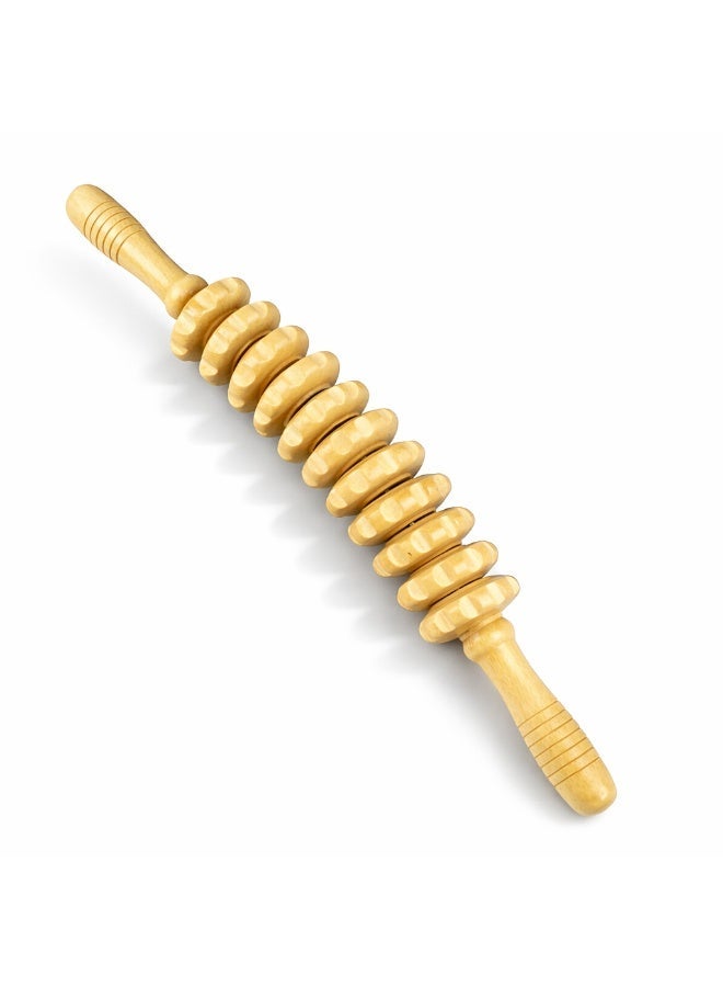 أدوات تدليك الأسطوانة الخشبية، بما في ذلك عصي تدليك العضلات الخشبية لتدليك الخصر والفخذين، بالإضافة إلى أجهزة تدليك البطن، يمكن أن تخفف بشكل فعال من التمدد. - Image 1