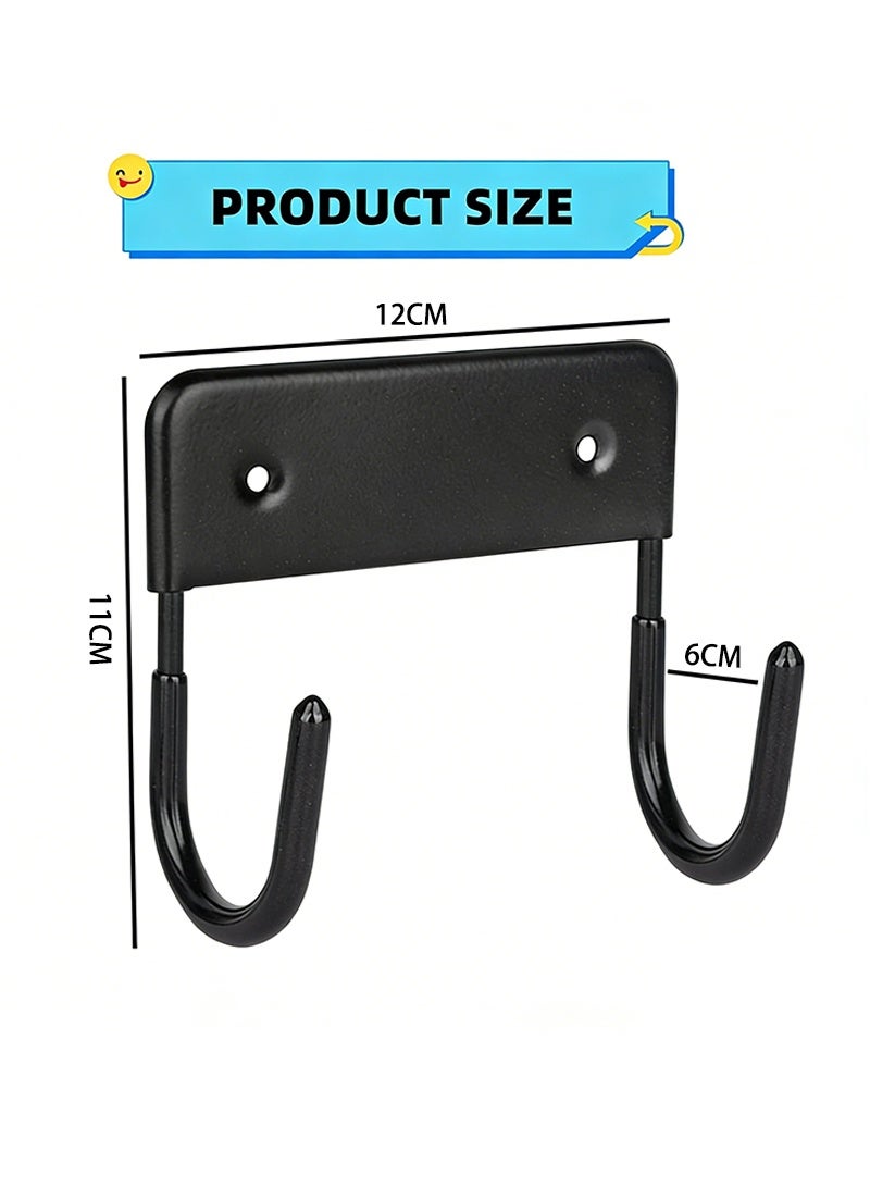 حامل لوح العجان للجدار، حامل لوح العجان بطول 5 بوصات، خطاف لوح العجان للجدار لغرف الغسيل (أسود) - Image 2