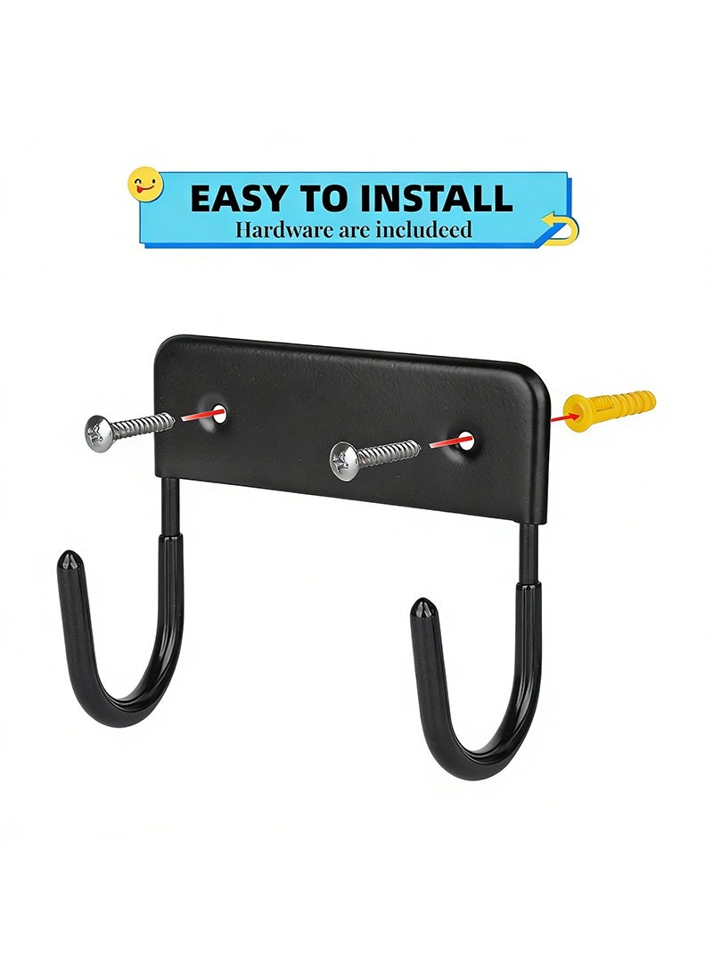 حامل لوح العجان للجدار، حامل لوح العجان بطول 5 بوصات، خطاف لوح العجان للجدار لغرف الغسيل (أسود) - Image 5