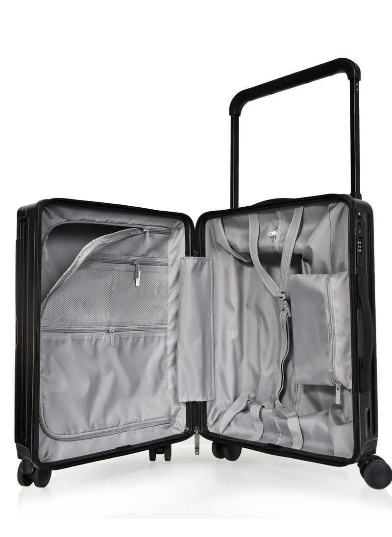 MORANO Lightweight modern Morano travel bag made of hard ABS material Black Size: 37 cm*22 cm*48 cm  - Image 5