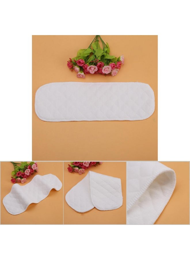 Nappy Liner Cloth Diaper Set - 10pcs, Organic Cotton, Soft and Breathable, Double Water Absorbency, Stitched to Prevent Fraying, Reusable, Easy to Use and Clean (Six Layers